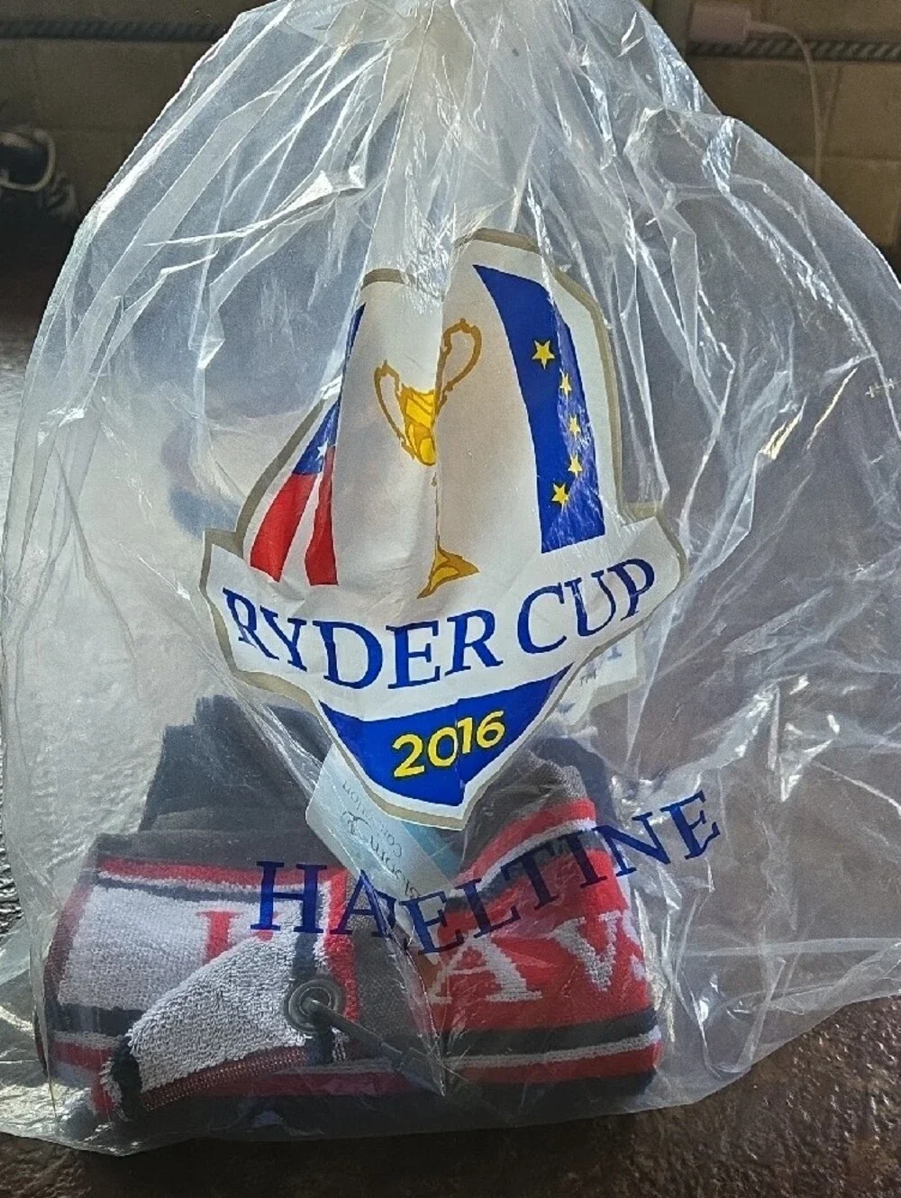 Hazeltine Red & Navy Ryder Cup 2016 USA vs. EUR Golf Hand Towel NWT